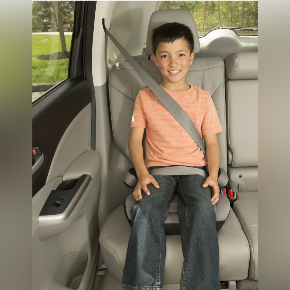 Cosco Top Side Booster Seat,Black/Gray. Forward-facing 40-100 lbs. Extra-plush.